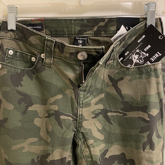 True Religion army green camouflaged Halle super skinny jeans - Picture 8 of 15